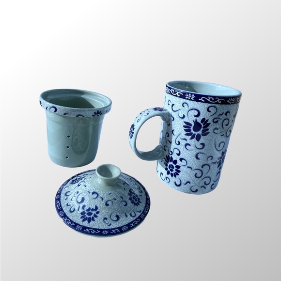 Cost Plus World Market Other - Cost Plus World Market Blue Ceramic Mug 3 pc set
